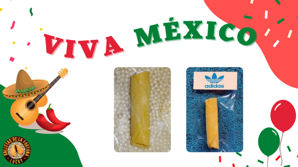 Galletas de la suerte en forma de taquito